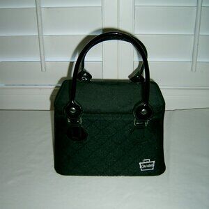 Vintage CABOODLES Envy Black Makeup Cosmetics Travel Case Tote Bag, VGUC